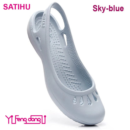 Lightweight Anti-Slip Hole Shoes,   Inspired Clogs For Women's Flat Bottom Sandals