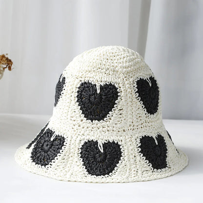 Bright Colored Floweed Crocheted Fisherman Hat