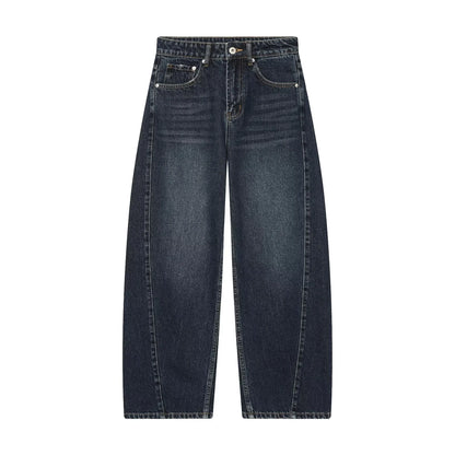 Vintage Mid-waist wide-leg worn look jeans