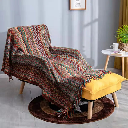 Boho Blankets with Aztec Baja Blanket Designs, Ethnic Sofa Cover