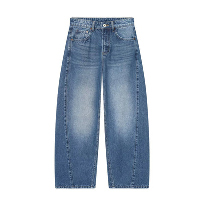 Vintage Mid-waist wide-leg worn look jeans
