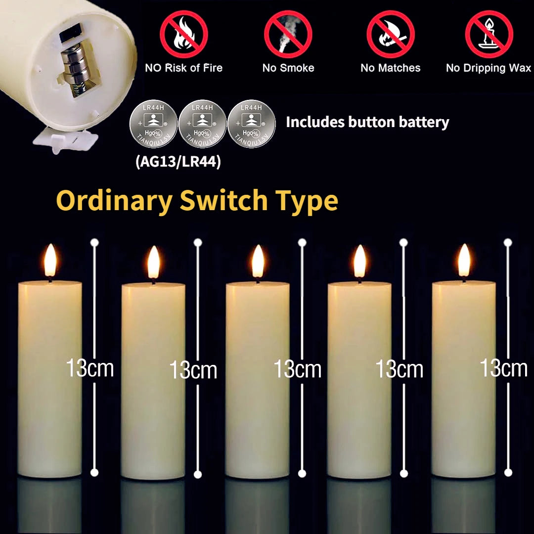 Remote Control LED Pillar Candles With Battery Electronic Candle Lights (Bulk orders up to 160 available)