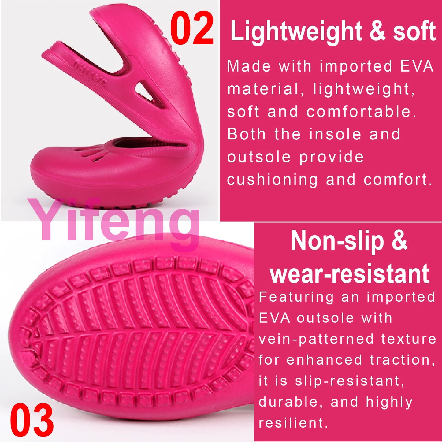 Lightweight Anti-Slip Hole Shoes,   Inspired Clogs For Women's Flat Bottom Sandals