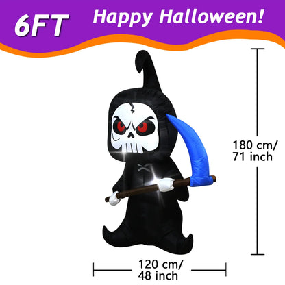 Choose from 9 Different Halloween Inflatables with Built-in LEDs.  Pumplins, Ghosts, and Ghouls