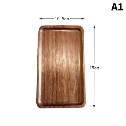 Solid Wood Food Tray Round Rectangle, Snack, Fruit,  Bread Board