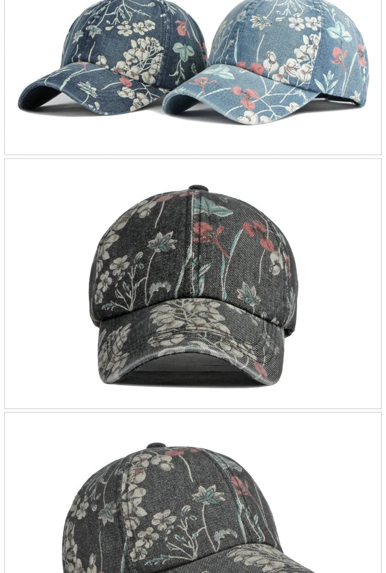 35 Designs of Boho Washed Denim Baseball Caps