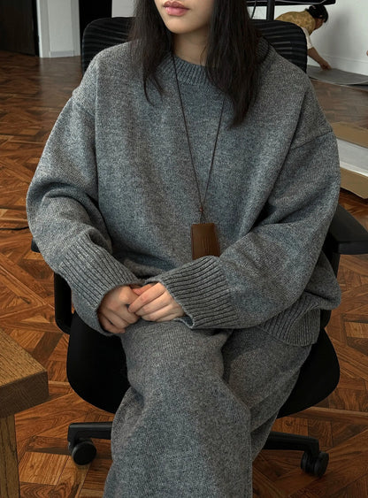 Sweater Suits, High Quality, 50% Wool Pullover With Knitted Pants