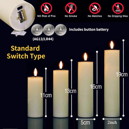 Remote Control LED Pillar Candles With Battery Electronic Candle Lights (Bulk orders up to 160 available)