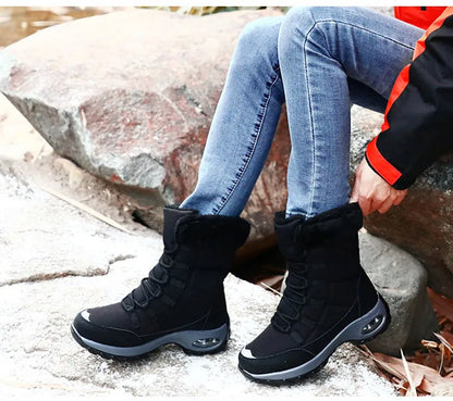 Thicken non-slip warm snow boots, large sizes, cold-resistant, high-top cotton lining