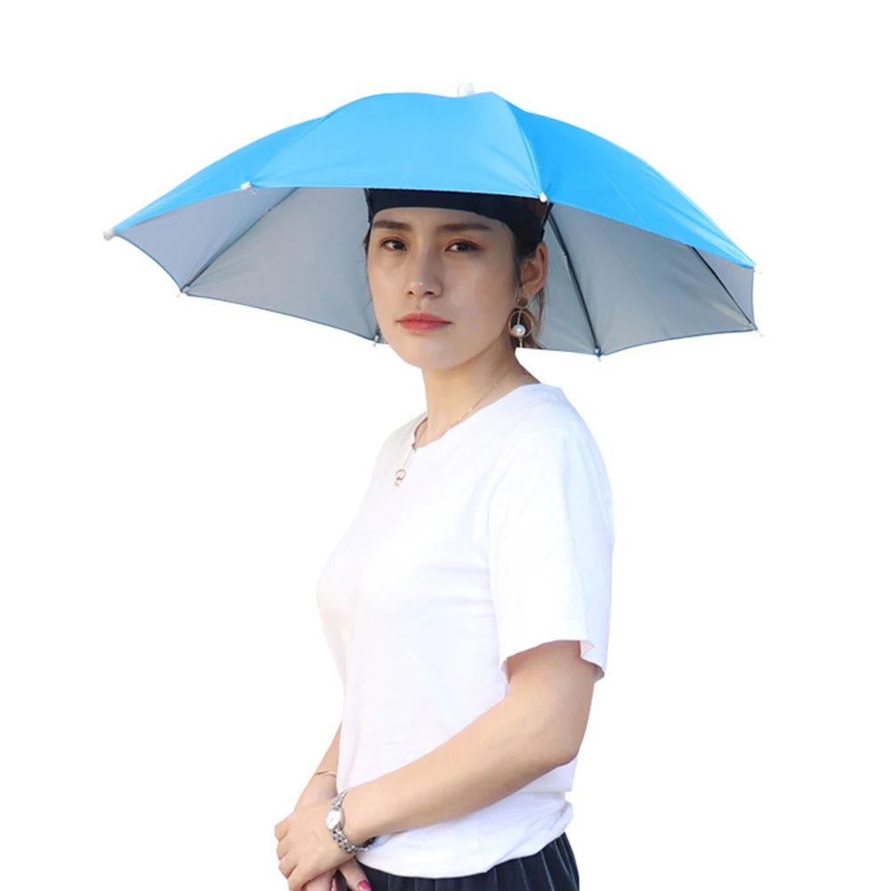 Portable Rain/UV Blocker for ballgames, fishing, and rain. Umbrella Hat
