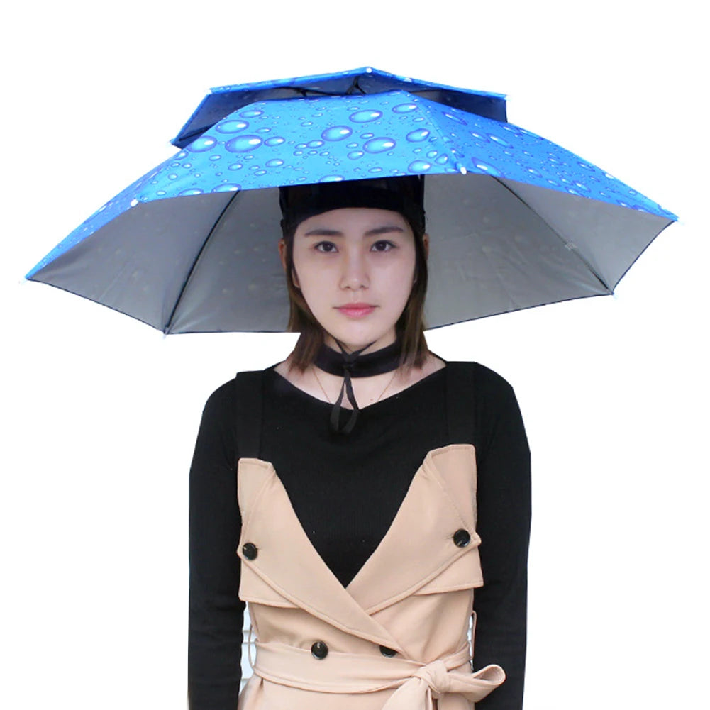 Portable Rain/UV Blocker for ballgames, fishing, and rain. Umbrella Hat