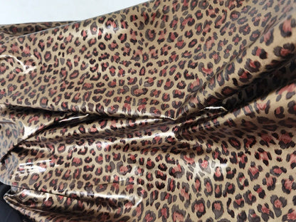 Sizes to 8XL Leopard Printed High Waisted Shiney Mini Skirts