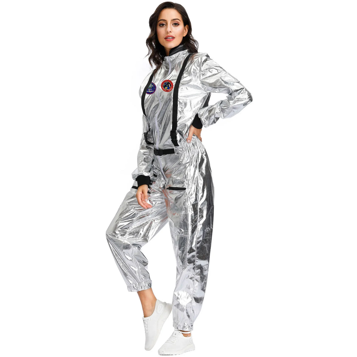 Adult and Children Astronaut Costumes, Couples Spaceman Cosplay Space Suit, Halloween Family Party Dress Up