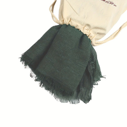 Bohème Style Solid Color Scarf, Light-weight Breathable, Sun Protectant Scarf