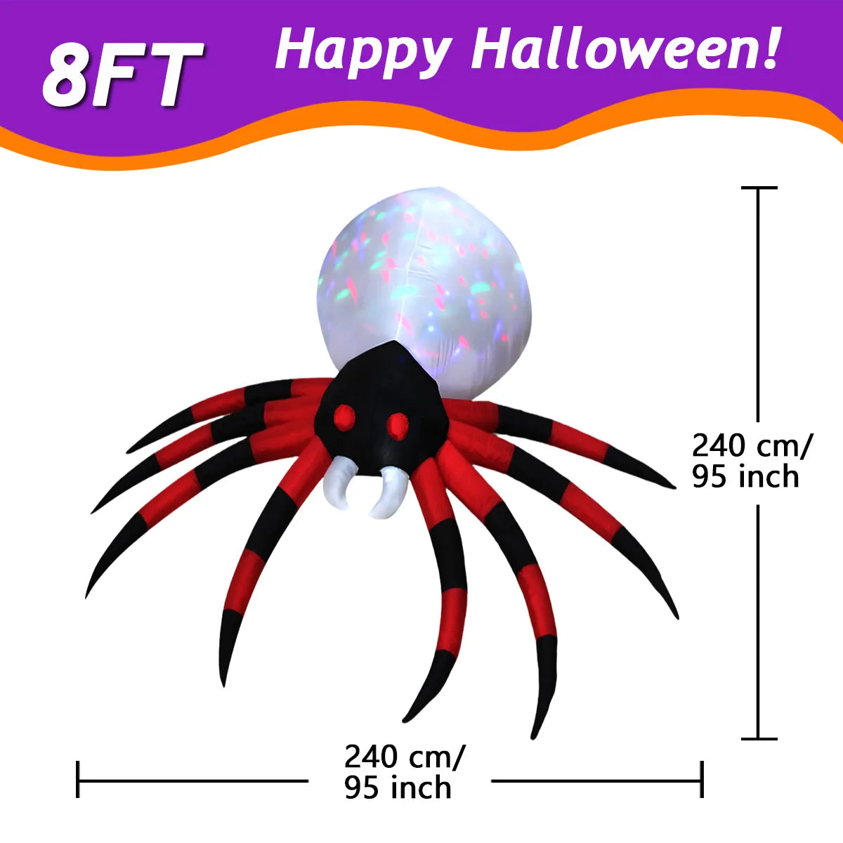 Choose from 9 Different Halloween Inflatables with Built-in LEDs.  Pumplins, Ghosts, and Ghouls