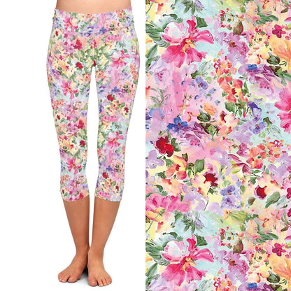 Mid Calf Capri Leggings Up to 3XL
