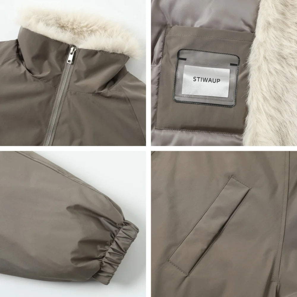 Lightweight Down Puffer Jacket with Pockets and  Luxury Padding for Warmth. Also comes in Black