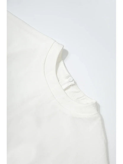 Sizes to 3XL, Loose Minimalist Boho Jumpsuit 2 Oversized Pockets Round Neck Straight Pants Available in Black and White to Size 3XL