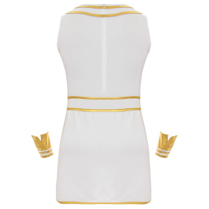 Ancient Egyptian Prince Halloween Costume. Robe with Cuffs