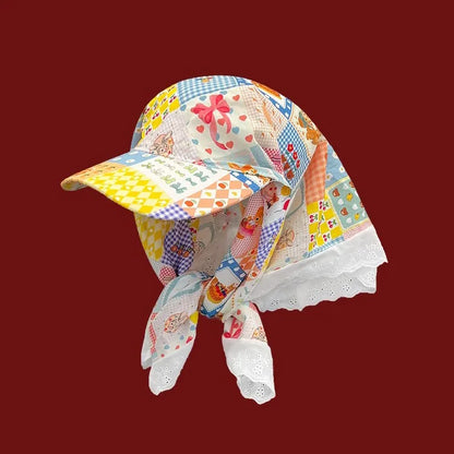Unique design Headscarves on a Baseball Cap.  A variety of design choices