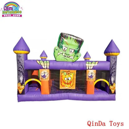 Enormous Inflatable Haunted House Pass-through to Welcome Trick or Treaters