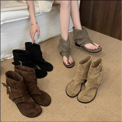 Between-the-Toe Short Sandal boots,