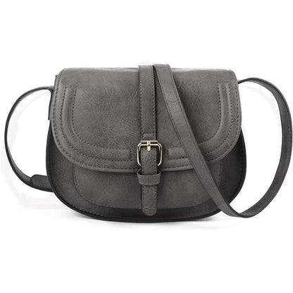 Boho Crossbody Bags, Saddle Shoulder Purse, Faux Leather Strap. In 7 Colors