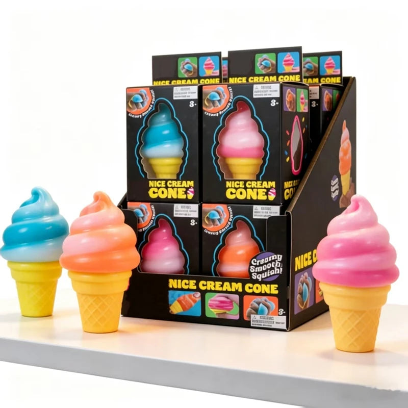 Ice Cream Stress-relieving Ball with ZERO Calories!!!  Reduces Anxiety, Releases Stress, Tactile Sensory Tool for adults and children