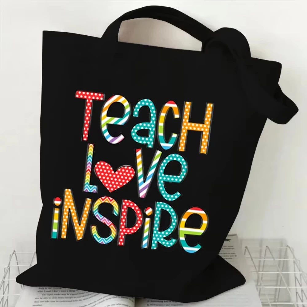 Teacher's Day Gift BAG!! Teacher Print Canvas Tote Bag!!  MAKE THE BAG THE GIFT OR THE GIFT BAG!!