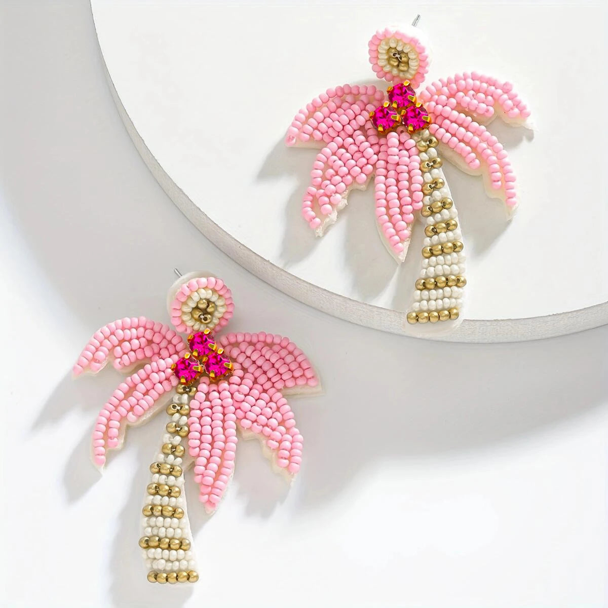 Fun Bohemian Handmade Beaded Coconut Trees and Cactus