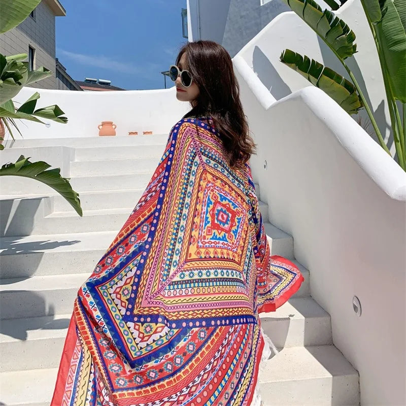 90x180cm 9 Styles Print Bohemian Sarong Wrap Long Scarf