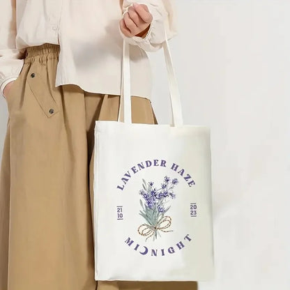 Gift Bag, Wildflowers Canvas Shoulder Bag, Handbag, Shopping Bag, Gift Bag