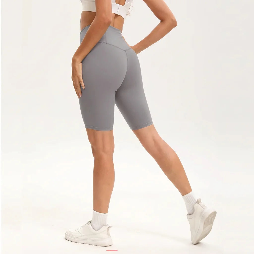 Up to 3XL Bike Shorts Women High Waist 3 Pockets Workout Yoga Shorts Stretch, Various colors