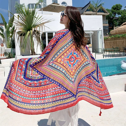 90x180cm 9 Styles Print Bohemian Sarong Wrap Long Scarf
