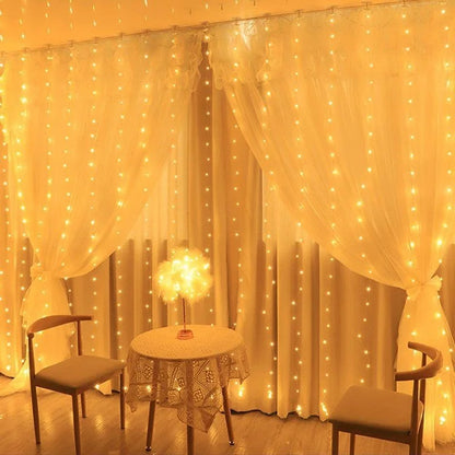 11 Colors of 3/6M USB LED Curtain 8 Modes Remote Control String Lights  Fairy Garland Lights