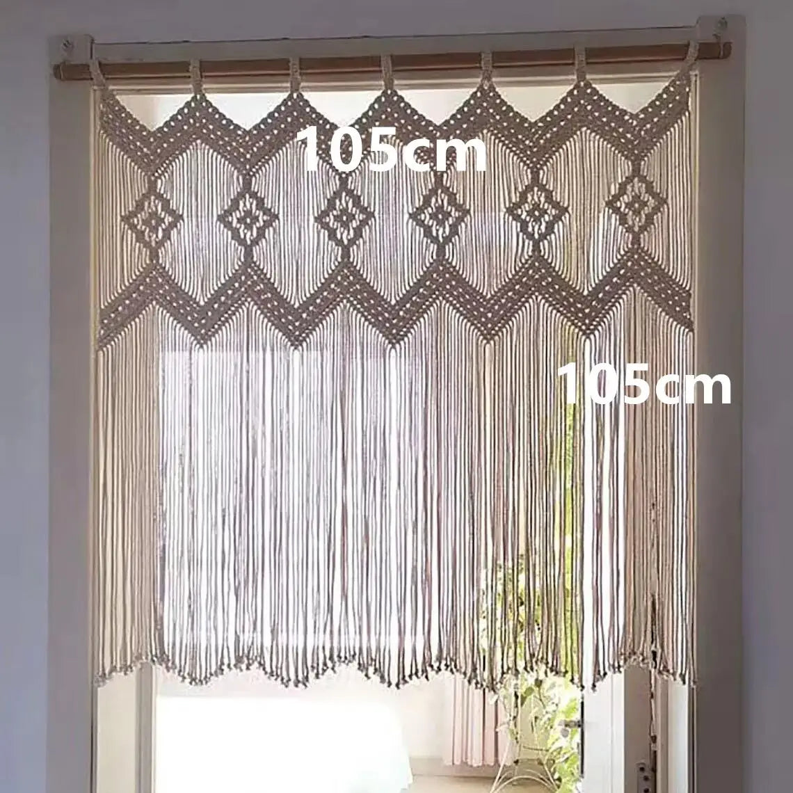 Hand-woven Macrame Cotton Tapestry Curtain, Wall Hanging Art Tapestry, Boho Decoration, Bohemian Wedding Backdrop Tapestry