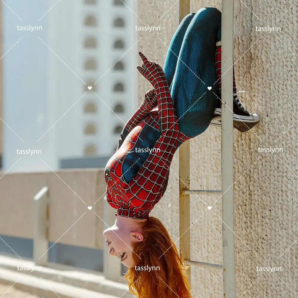 Sizes to 3XL--Spandex Spiderwoman Suit