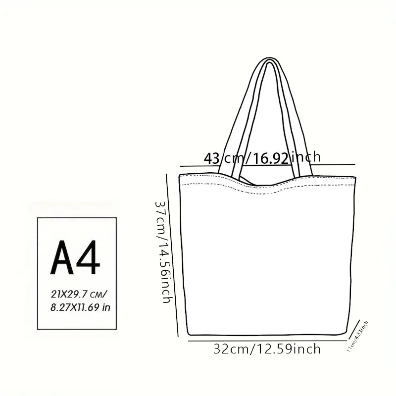 Cartoon dog handbags, or Gift Bags, Reusable, Multifunctional, Printed Canvas