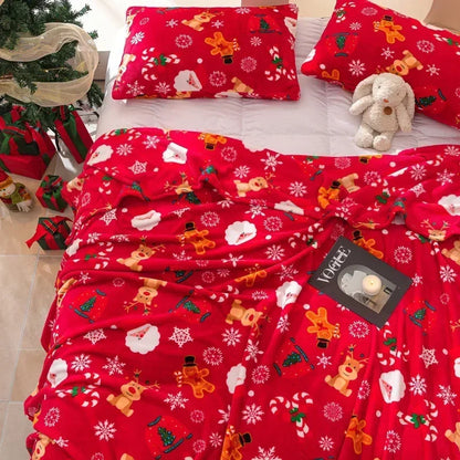 Christmas Flannel Throw Blanket in Various Sizes and Prints