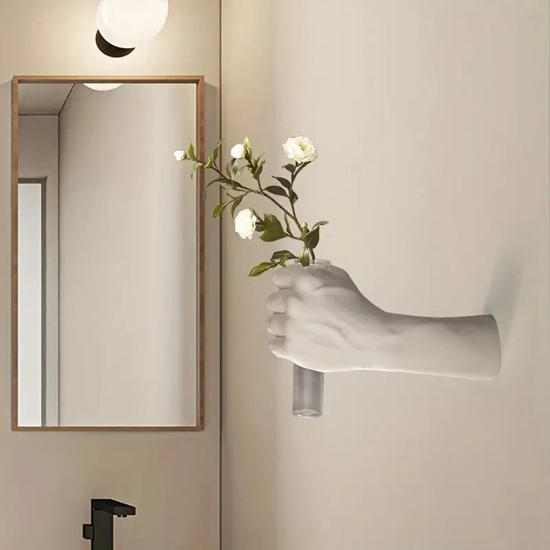 Modern Geometric Resin Wall-Mounted Vase Handmade Interesting Art