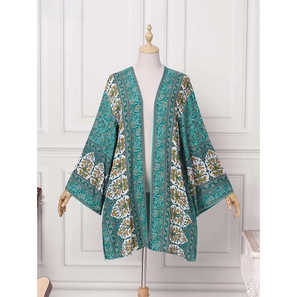 Women's Boho Blouse Cardigan Top, Casual Cover-Up in 12 designs