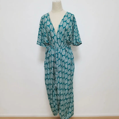 Women's Plus Size Long Cover-up Tie Front Beachwear