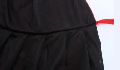 Halloween Women/Men's Hooded Cape Black and Red Reversible