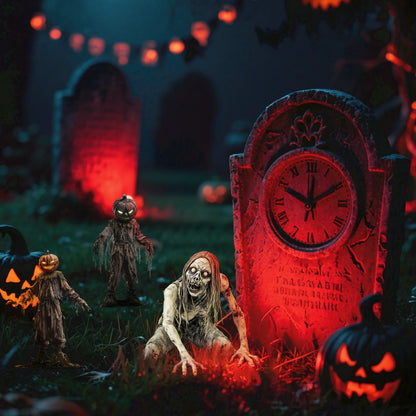 Halloween Thriller Plugin Courtyard Ornaments on Stakes. Each is approx 7 by 6 inches