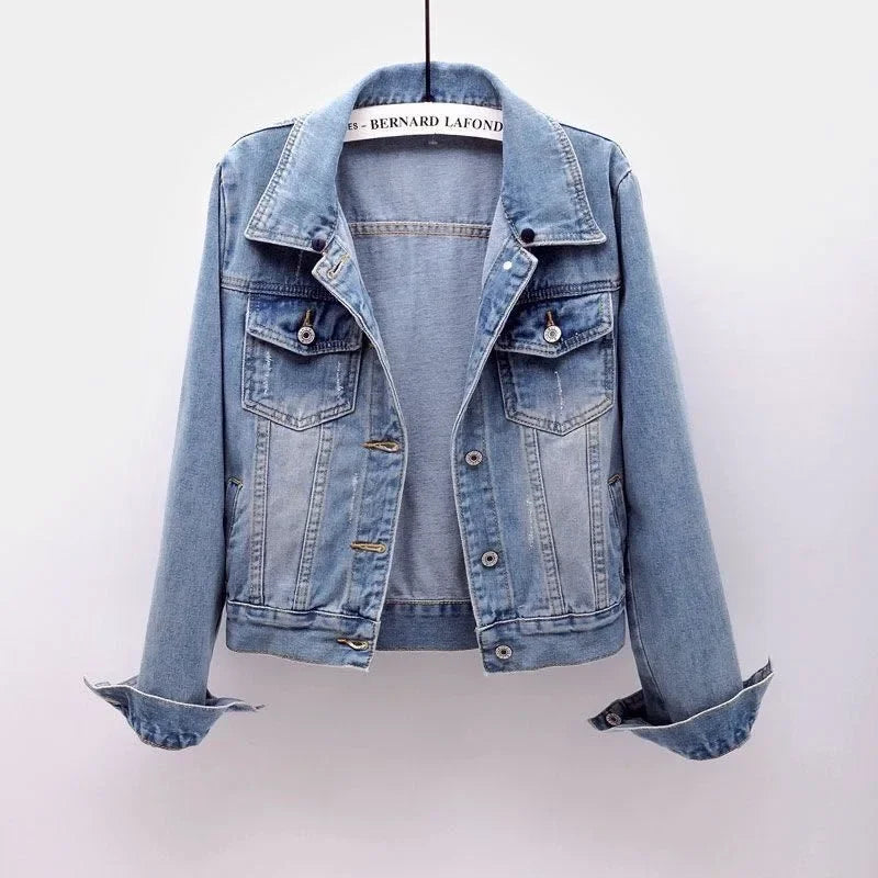 Light or Dark Blue Denim Jacket with Seatsuit Hood
