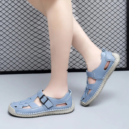 Breathable Romanesque Faux Leather Sandals in various colors