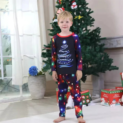Matching Christmas Family Pajamas Adults Kids Loose Sleepwear Baby Romper