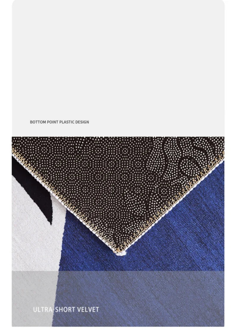 Crystal Velvet Carpet with a dotted PVC backing for non-slip is a great Boho addition to any room