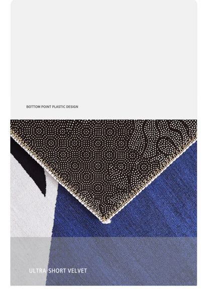 Crystal Velvet Carpet with a dotted PVC backing for non-slip is a great Boho addition to any room