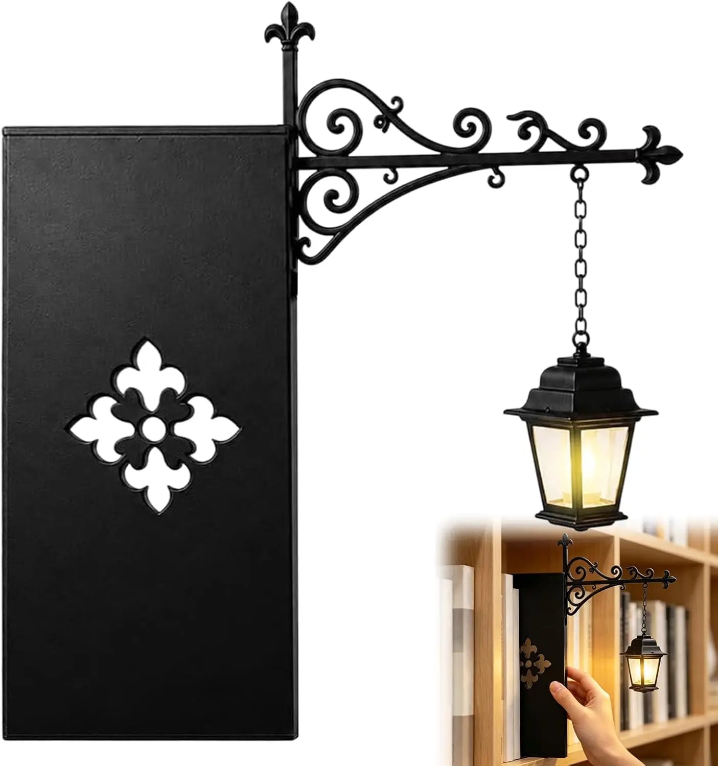 5 designs of Retro Bookshelf Lighting, Wall Mounted Reading Lamp, LED Night Light for Studious Ornamentation (Some Halloween, Some Not)